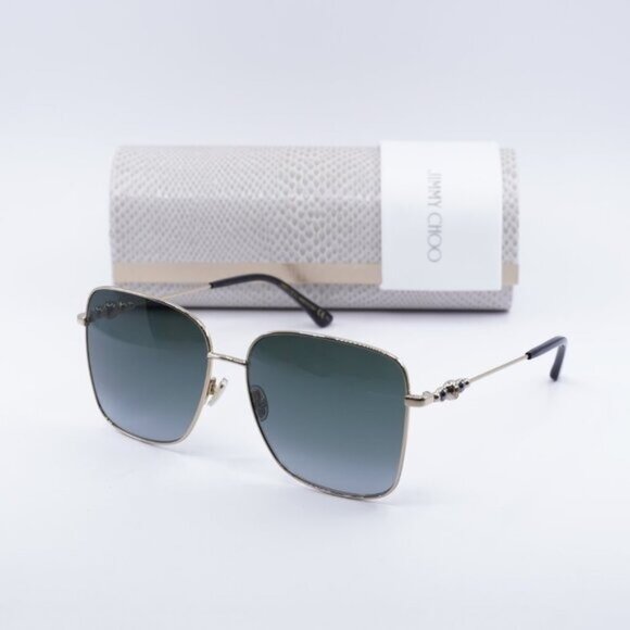 Jimmy Choo HESTER/S 02M2 9O Square Sunglasses - Black Gold/Grey Gradient main image 4